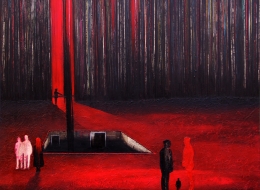2019-Kırmızı-Alan-Tuval-Üzerine-Karışık-Teknik-90x110-cm