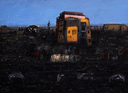 18-Dead City, Mixed Media on Canvas, 2010, 120x150 cm.