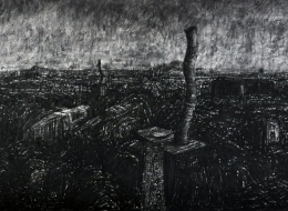 24-Paper on Caharcoal%2c 201040x90 cm.